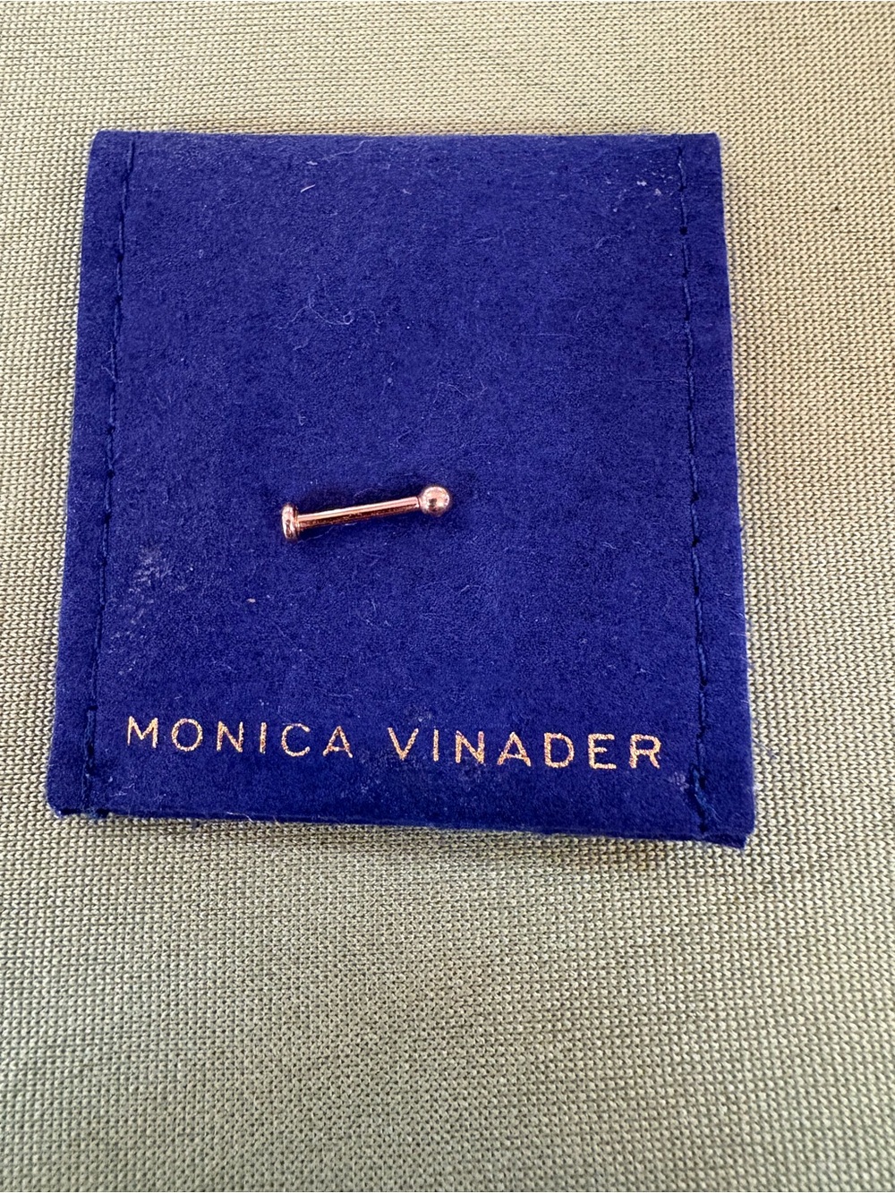 Monica Vinader Rose Gold Flatback Stud